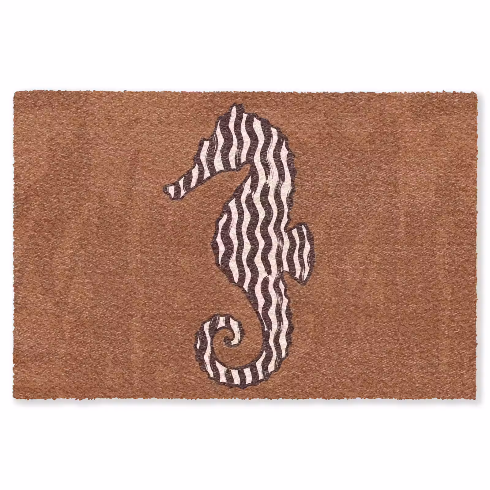Vloerkleed - Dieren - Zeepaardje - Abstract - Bruin - Strepen — 1