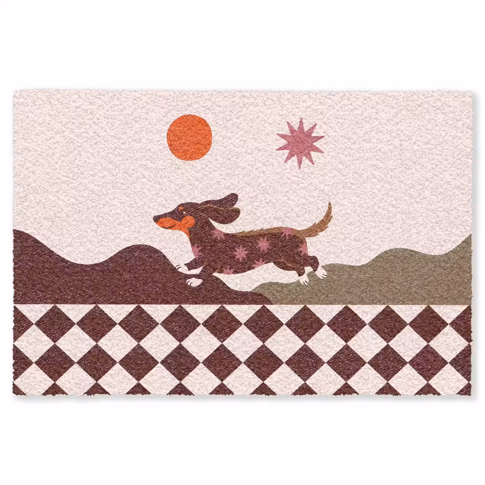 Vloerkleed - Hond - Abstract - Dieren - Modern - Bruin — 1