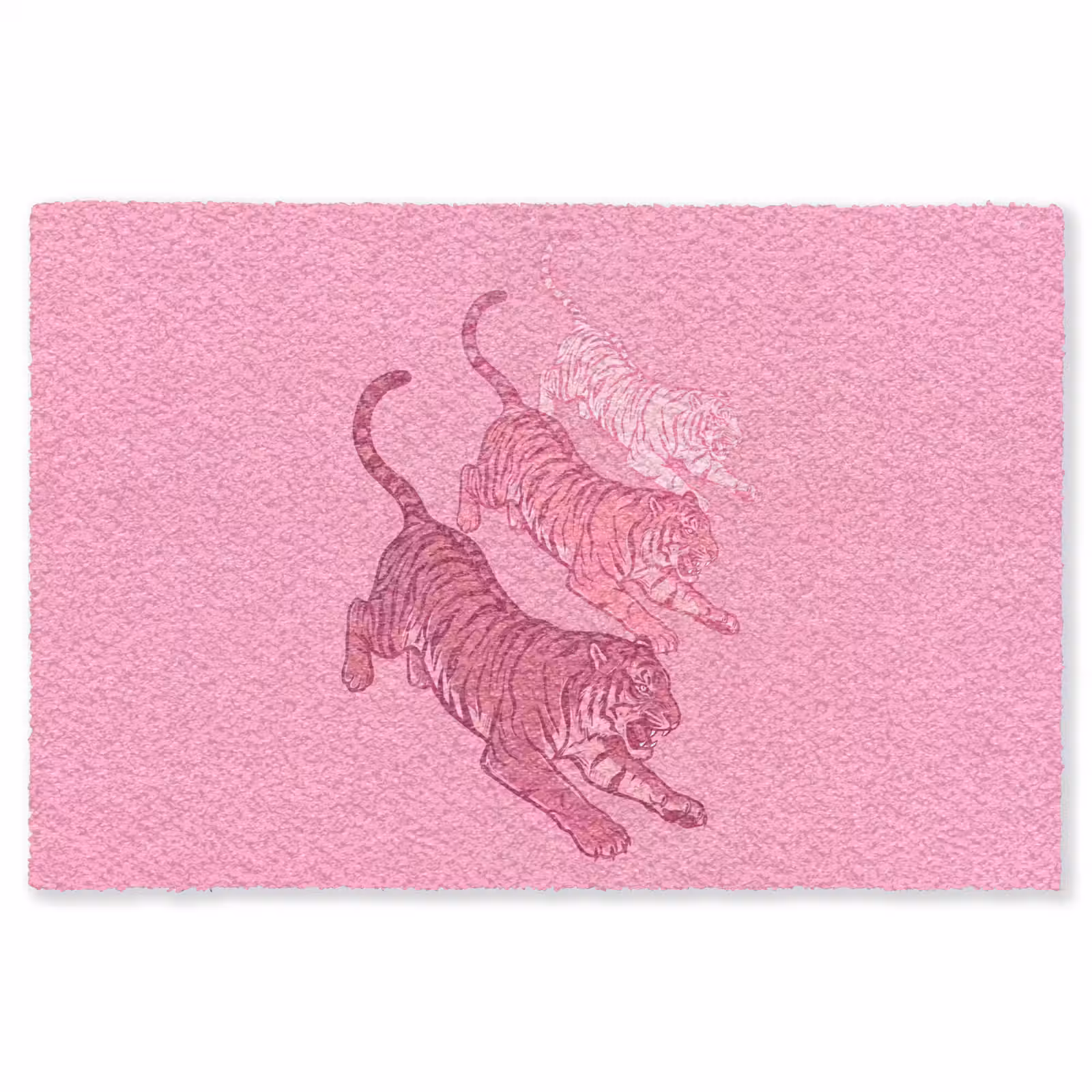 Vloerkleed - Kat - Springend - Dieren - Roze - Modern — 1