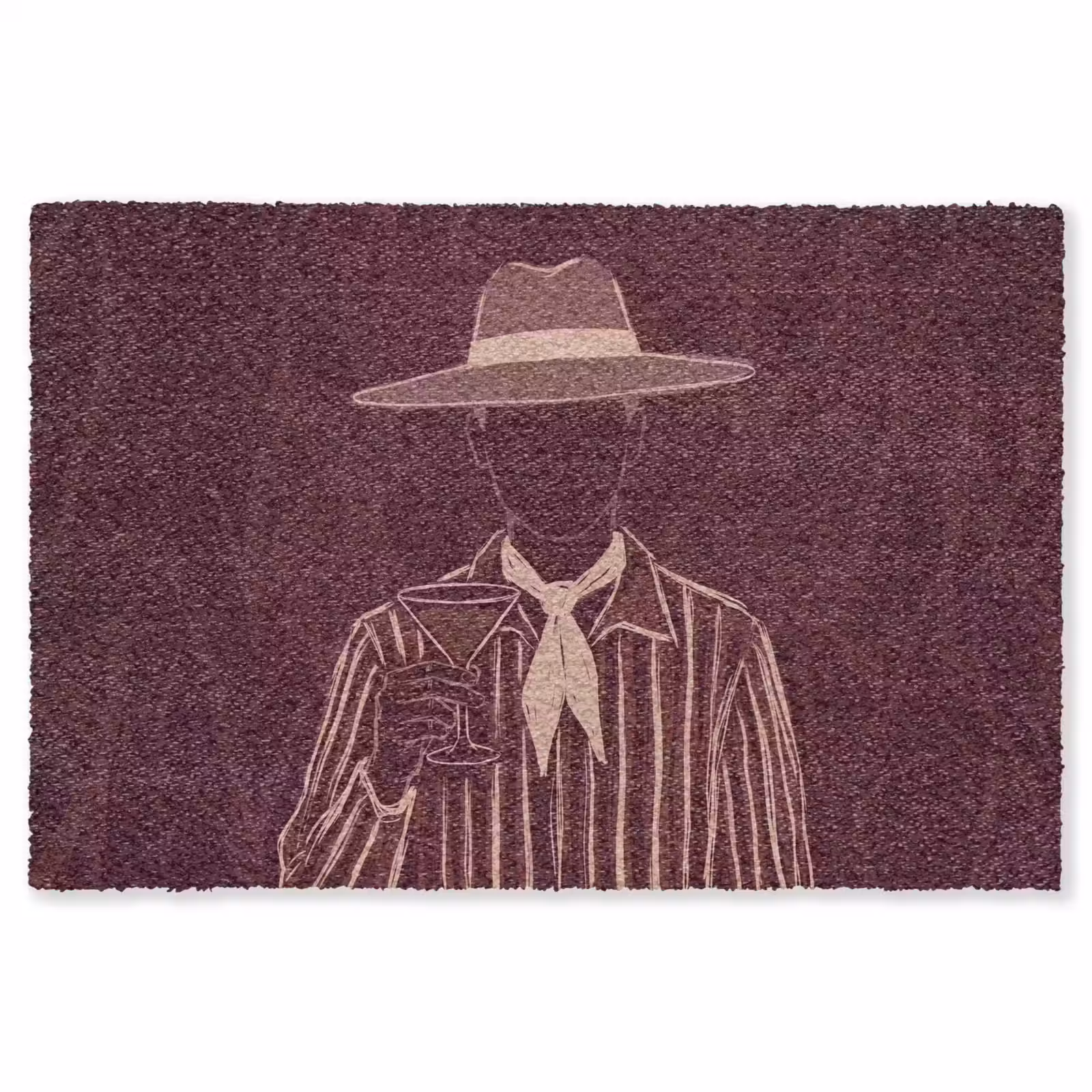 Vloerkleed - Mens - Hoed - Cocktail - Abstract - Bruin — 1