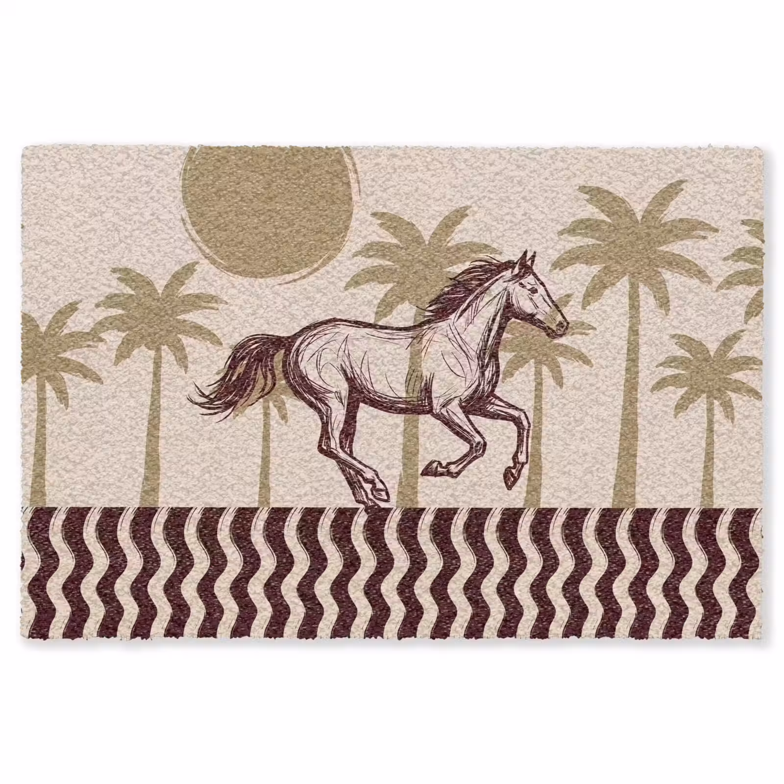 Vloerkleed - Paard - Galopperend - Woestijn - Illustratie — 1