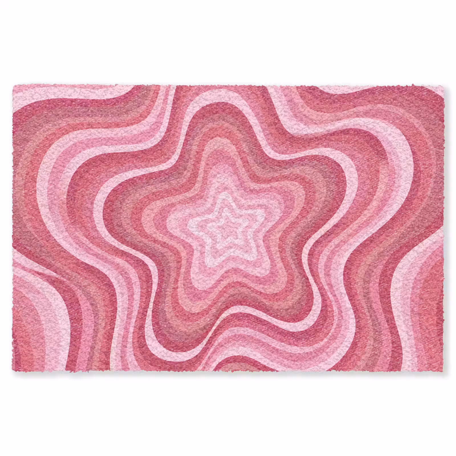 Vloerkleed - Ster - Golvend - Abstract - Roze — 1