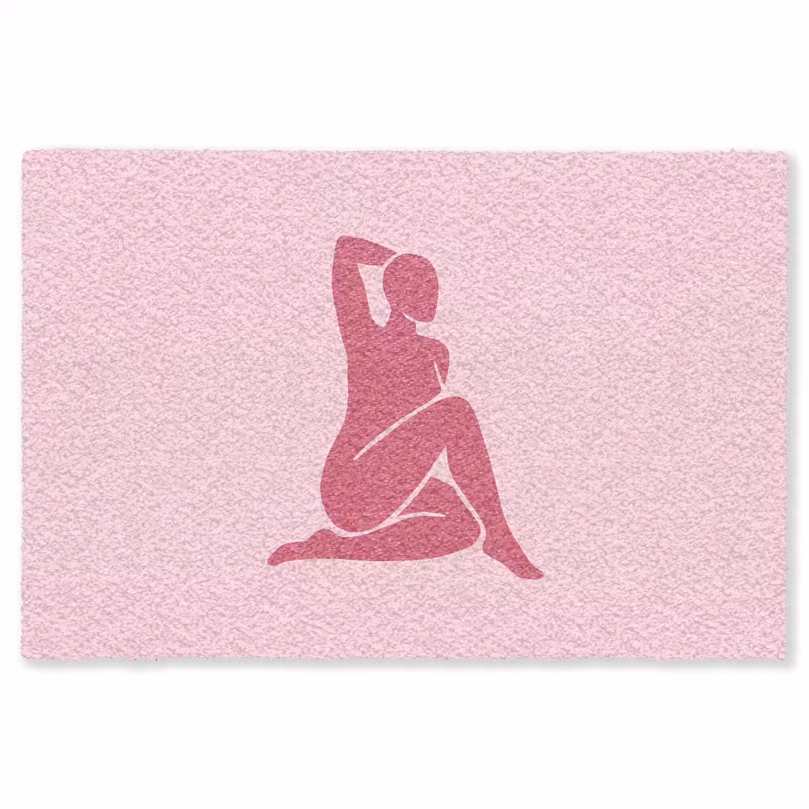 Vloerkleed - Vrouw - Silhouet - Abstract - Modern - Roze — 1