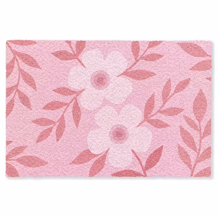 Vloerkleed - Bloemen - Abstract - Modern - Roze - Natuur — 1