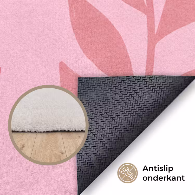 Vloerkleed - Bloemen - Abstract - Modern - Roze - Natuur — 4