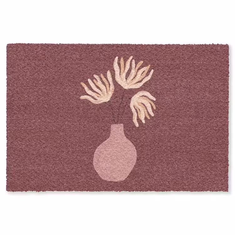 Vloerkleed - Bloemen - Vaas - Abstract - Modern - Aardetinten — 1