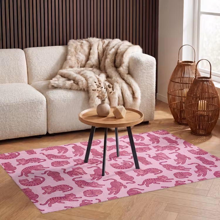 Vloerkleed - Dieren - Patroon - Roze - Speels - Cartoon — 3