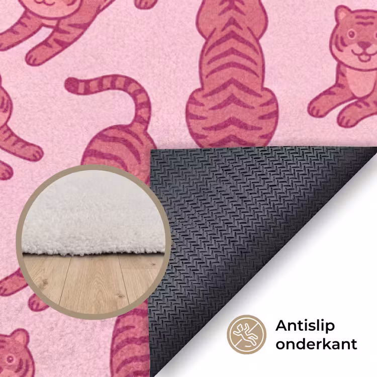 Vloerkleed - Dieren - Patroon - Roze - Speels - Cartoon — 4