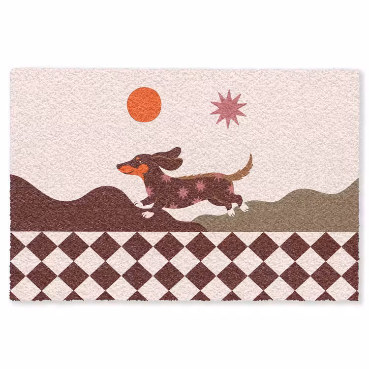 Vloerkleed - Hond - Abstract - Dieren - Modern - Bruin — 1