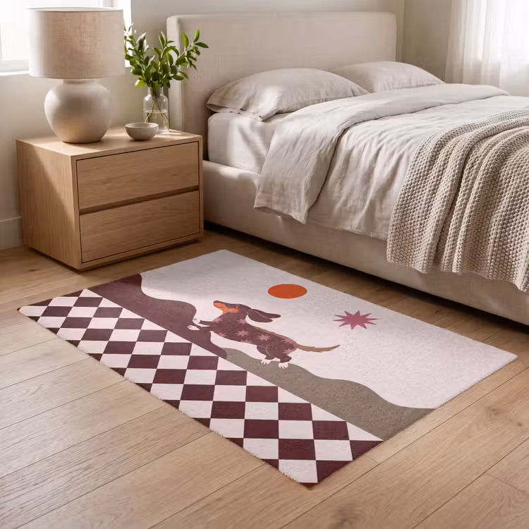 Vloerkleed - Hond - Abstract - Dieren - Modern - Bruin — 5