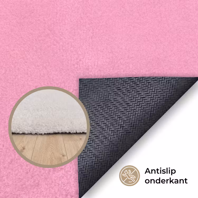 Vloerkleed - Kat - Springend - Dieren - Roze - Modern — 4