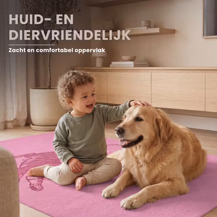 Vloerkleed - Kat - Springend - Dieren - Roze - Modern — 6