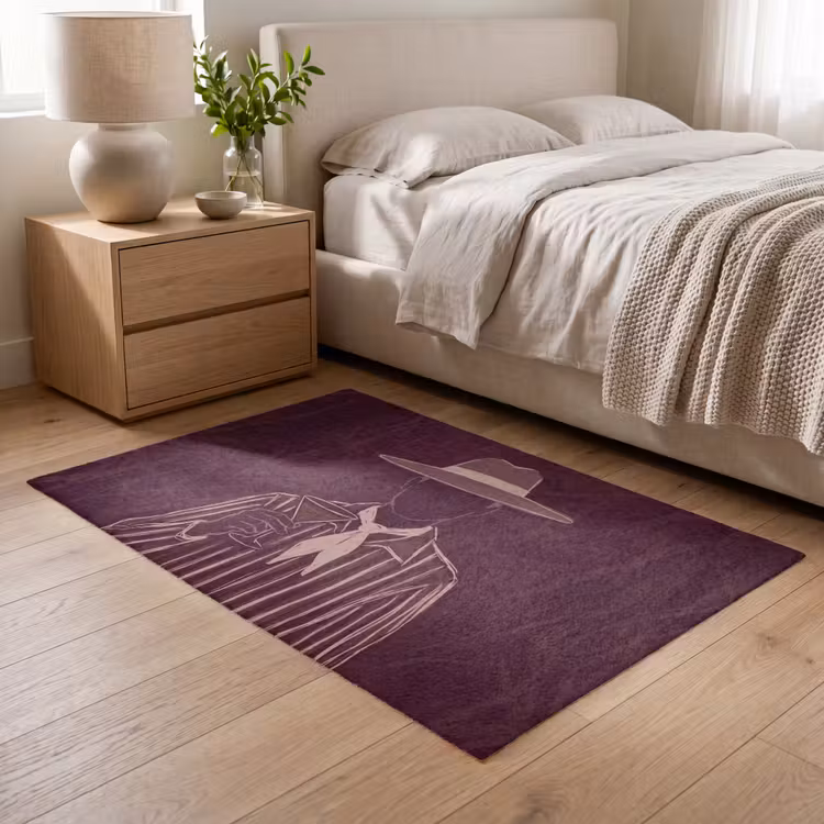 Vloerkleed - Mens - Hoed - Cocktail - Abstract - Bruin — 5