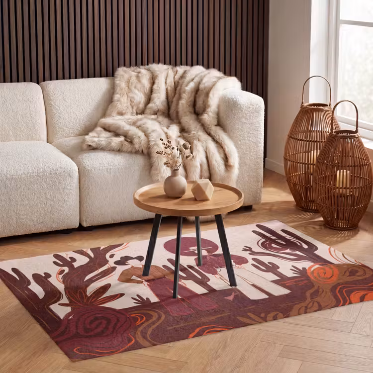 Vloerkleed - Mensen - Cowboykleding - Westerse stijl - Illustratie - Bruin — 3