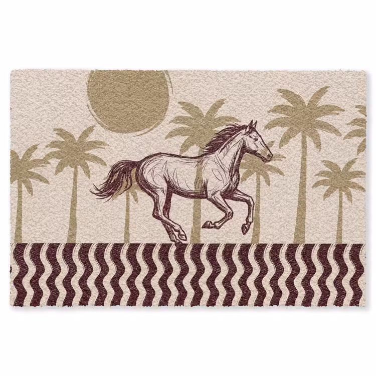 Vloerkleed - Paard - Galopperend - Woestijn - Illustratie — 1
