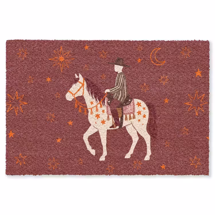 Vloerkleed - Paard - Ruiter - Sterren - Nacht - Illustratie — 1