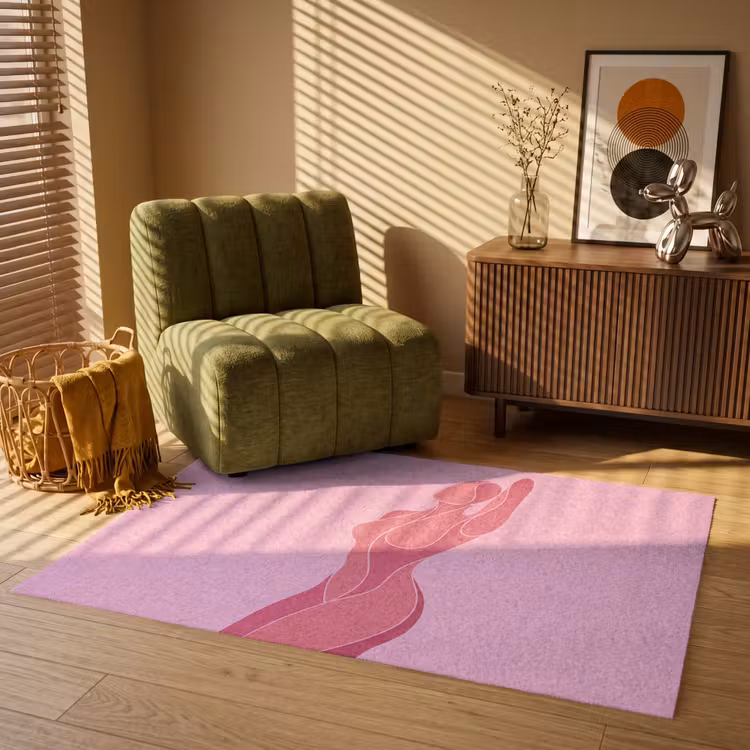 Vloerkleed - Vrouw - Lichaam - Abstract - Roze — 2