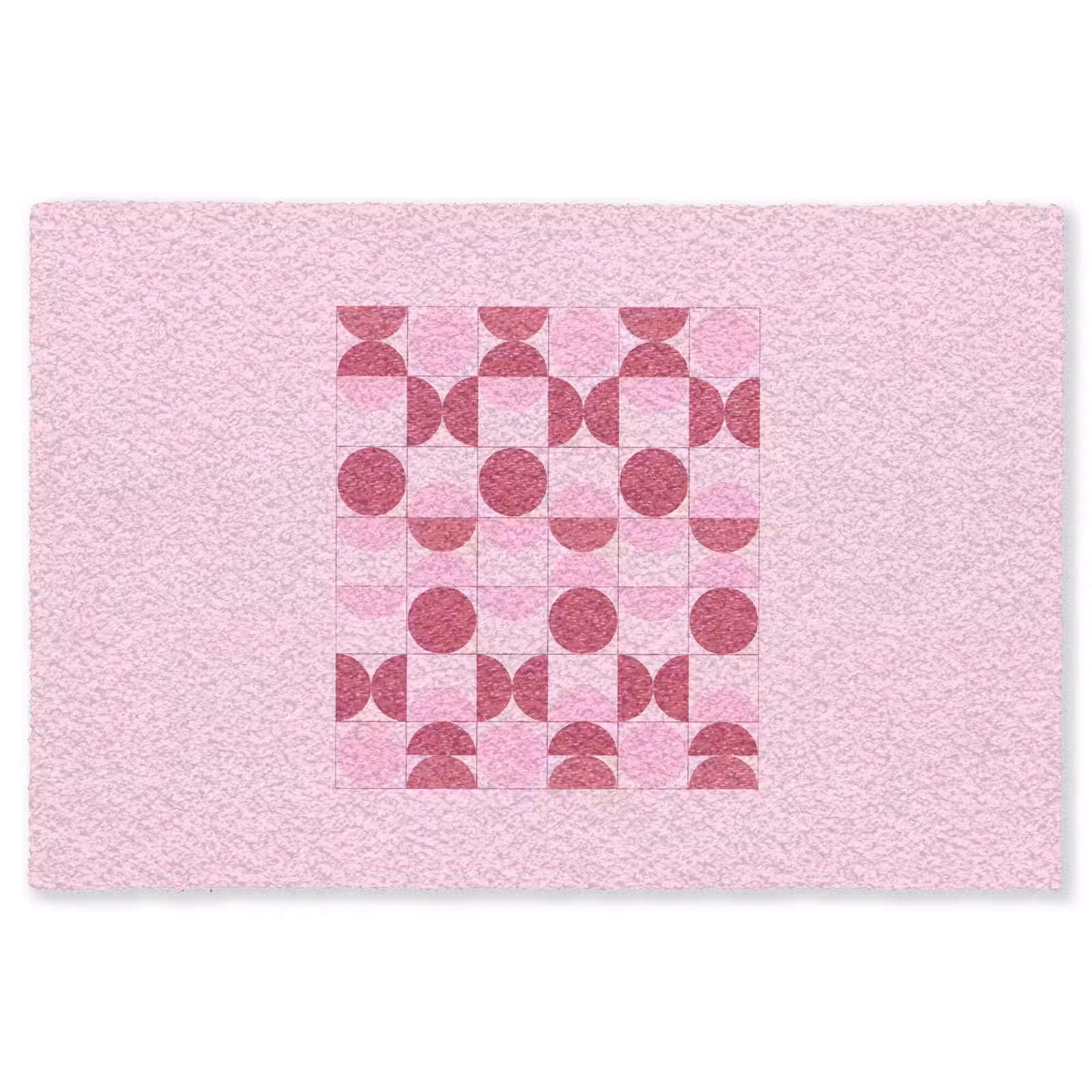 Vloerkleed - Abstract - Geometrisch - Cirkels - Roze - Modern — 1