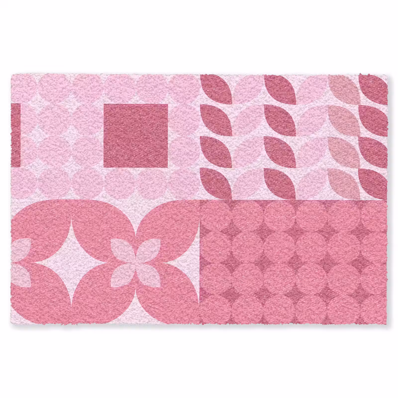 Vloerkleed - Abstract - Geometrisch - Patroon - Modern - Roze — 1
