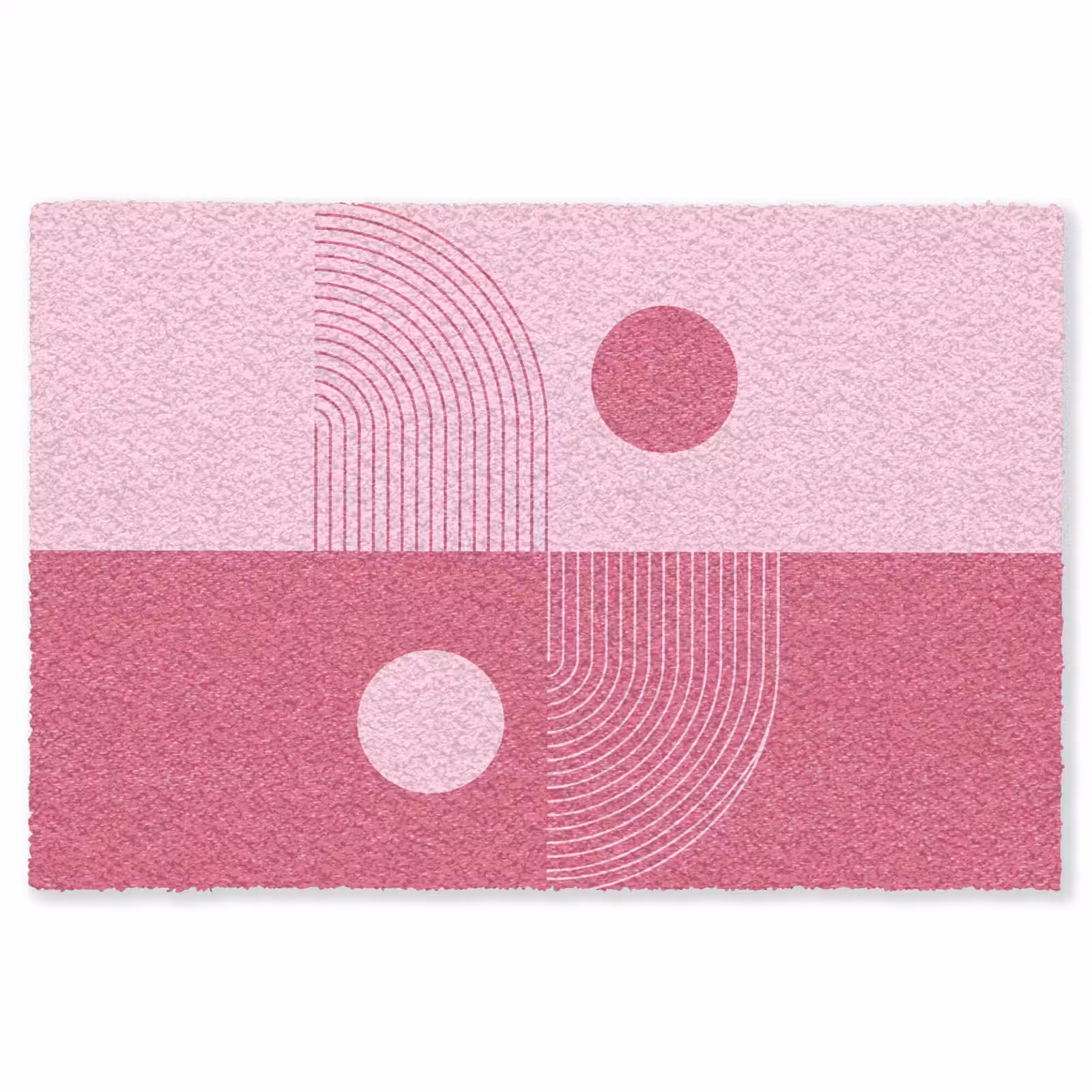 Vloerkleed - Geometrie - Patroon - Abstract - Roze - Modern — 1