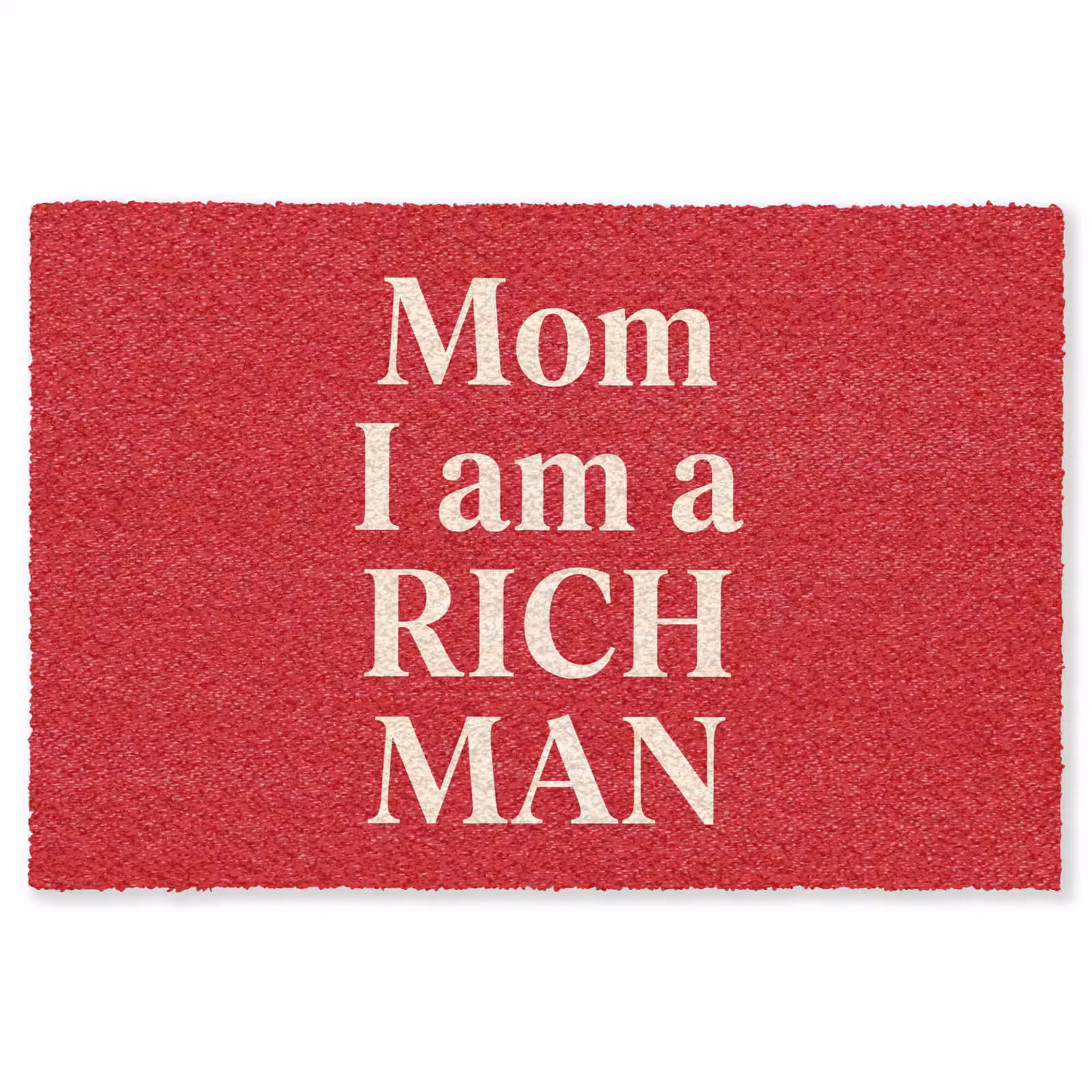 Vloerkleed - Tekst - Rijkdom - Motivatie - Rood - Modern — 1