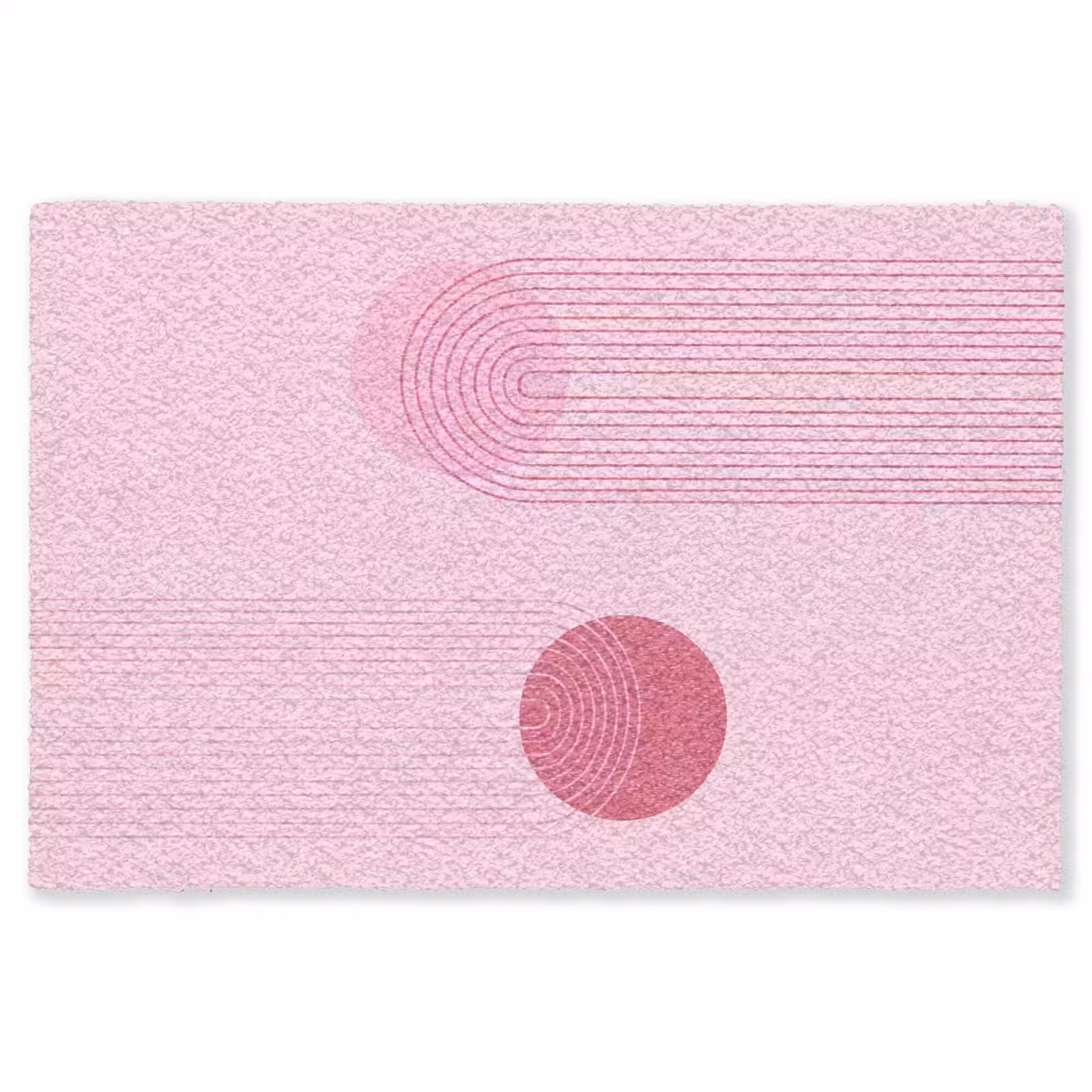 Vloerkleed - Vormen - Lijnen - Minimalistisch - Roze — 1