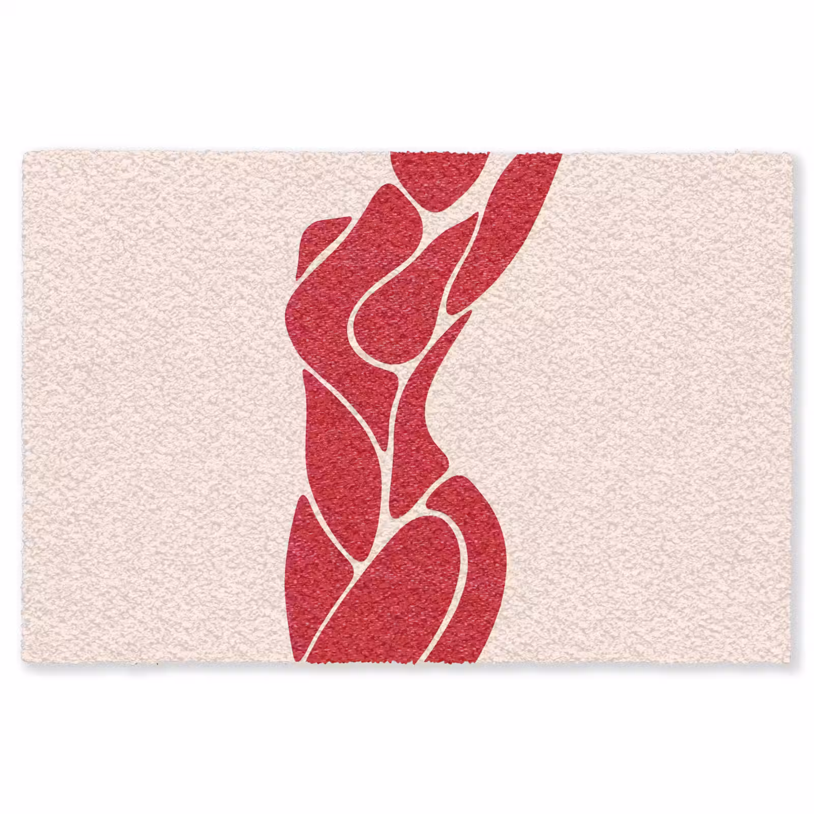 Vloerkleed - Vrouw - Figuur - Abstract - Modern - Rood — 1