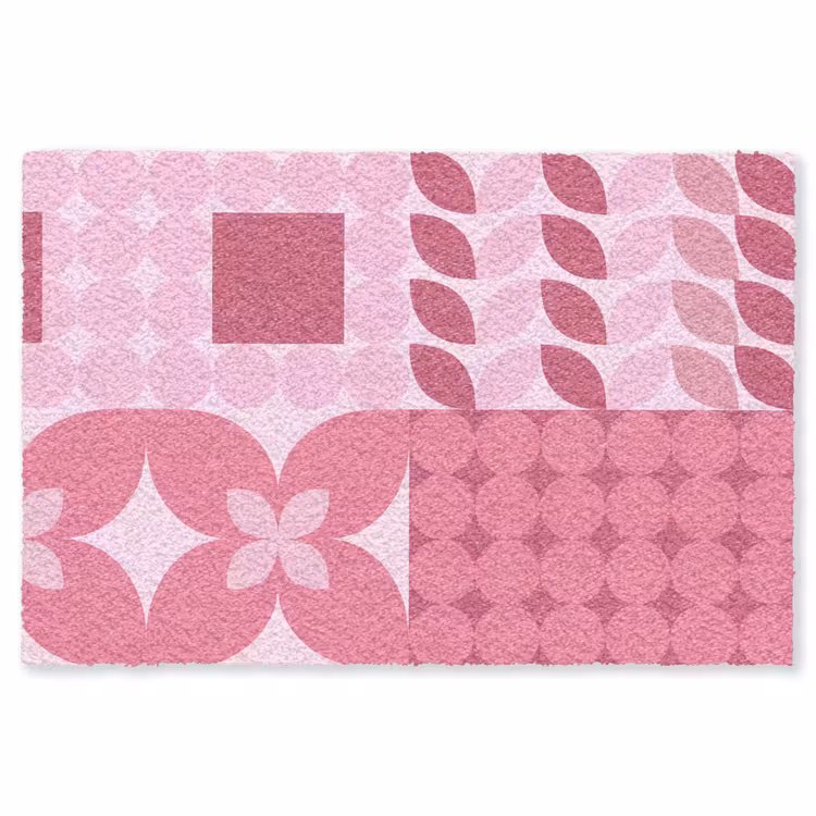 Vloerkleed - Abstract - Geometrisch - Patroon - Modern - Roze — 1