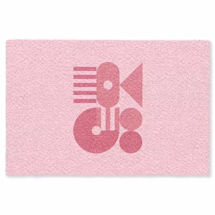 Vloerkleed - Abstract - Geometrisch - Vormen - Roze — 1