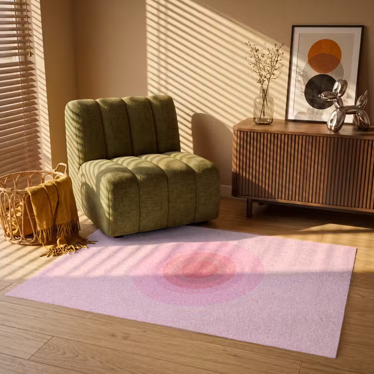 Vloerkleed - Patroon - Cirkels - Abstract - Roze - Modern — 2
