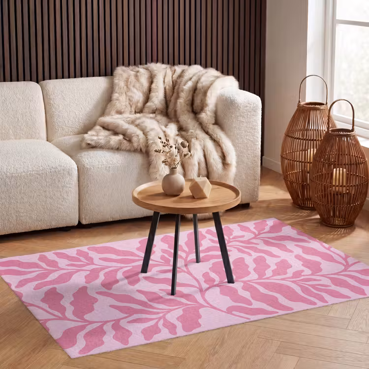 Vloerkleed - Planten - Organisch - Abstract - Modern - Roze — 3