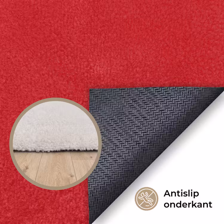 Vloerkleed - Tekst - Rijkdom - Motivatie - Rood - Modern — 4