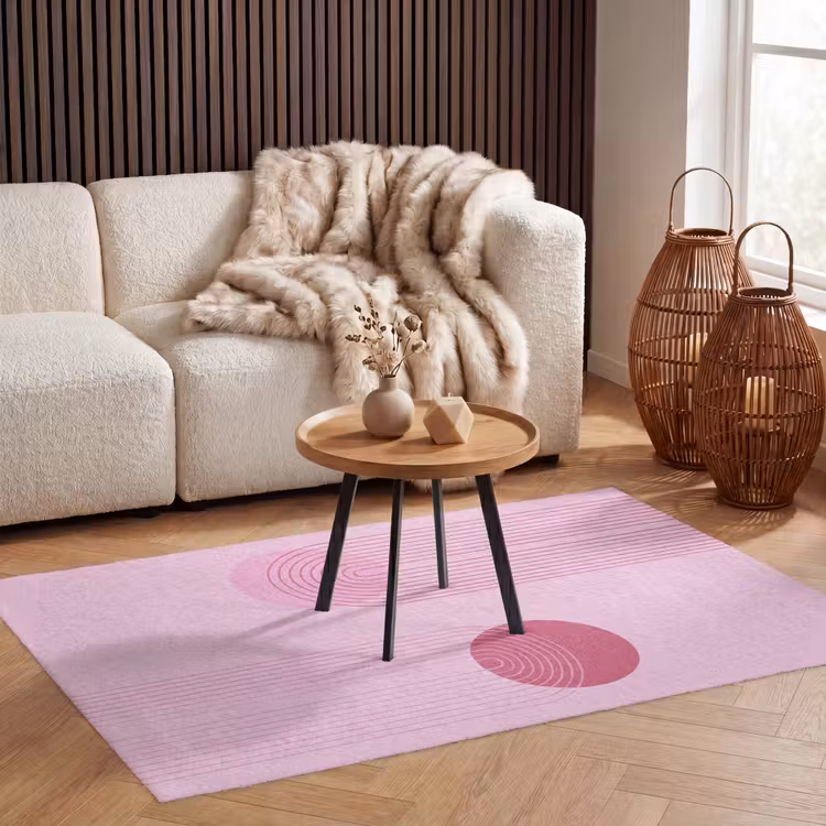 Vloerkleed - Vormen - Lijnen - Minimalistisch - Roze — 3