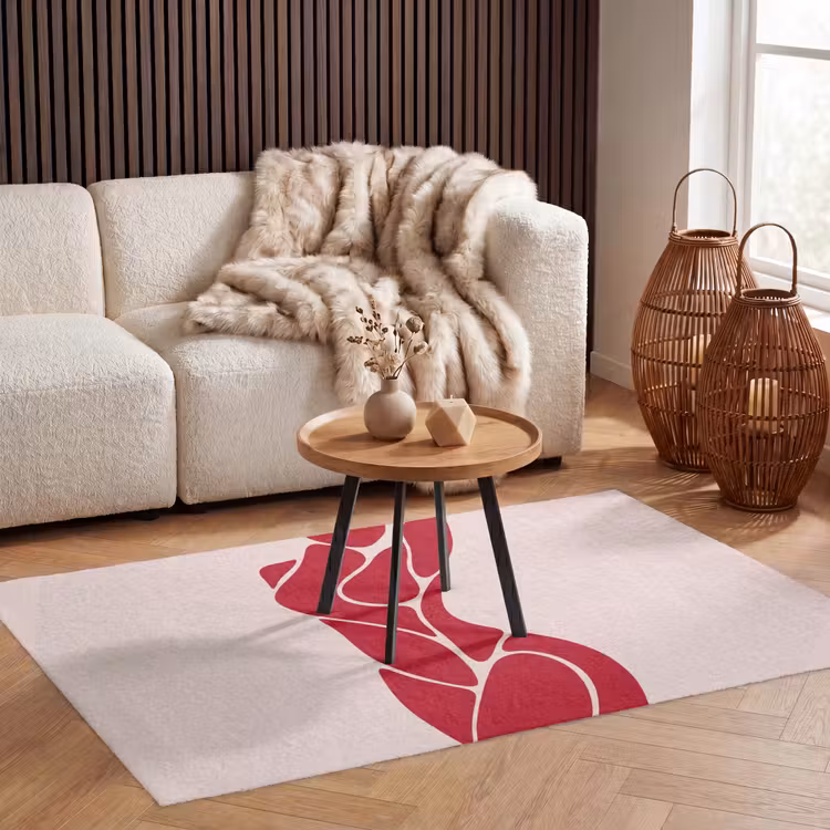Vloerkleed - Vrouw - Figuur - Abstract - Modern - Rood — 3