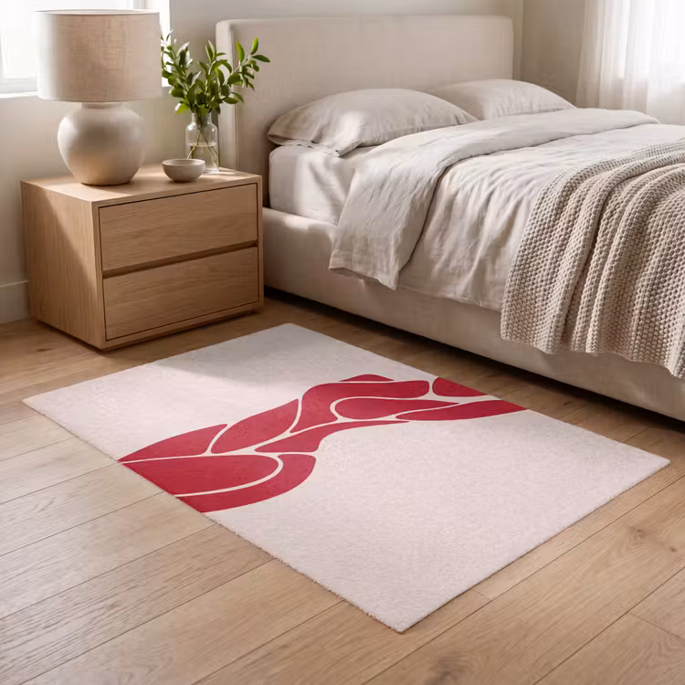 Vloerkleed - Vrouw - Figuur - Abstract - Modern - Rood — 5