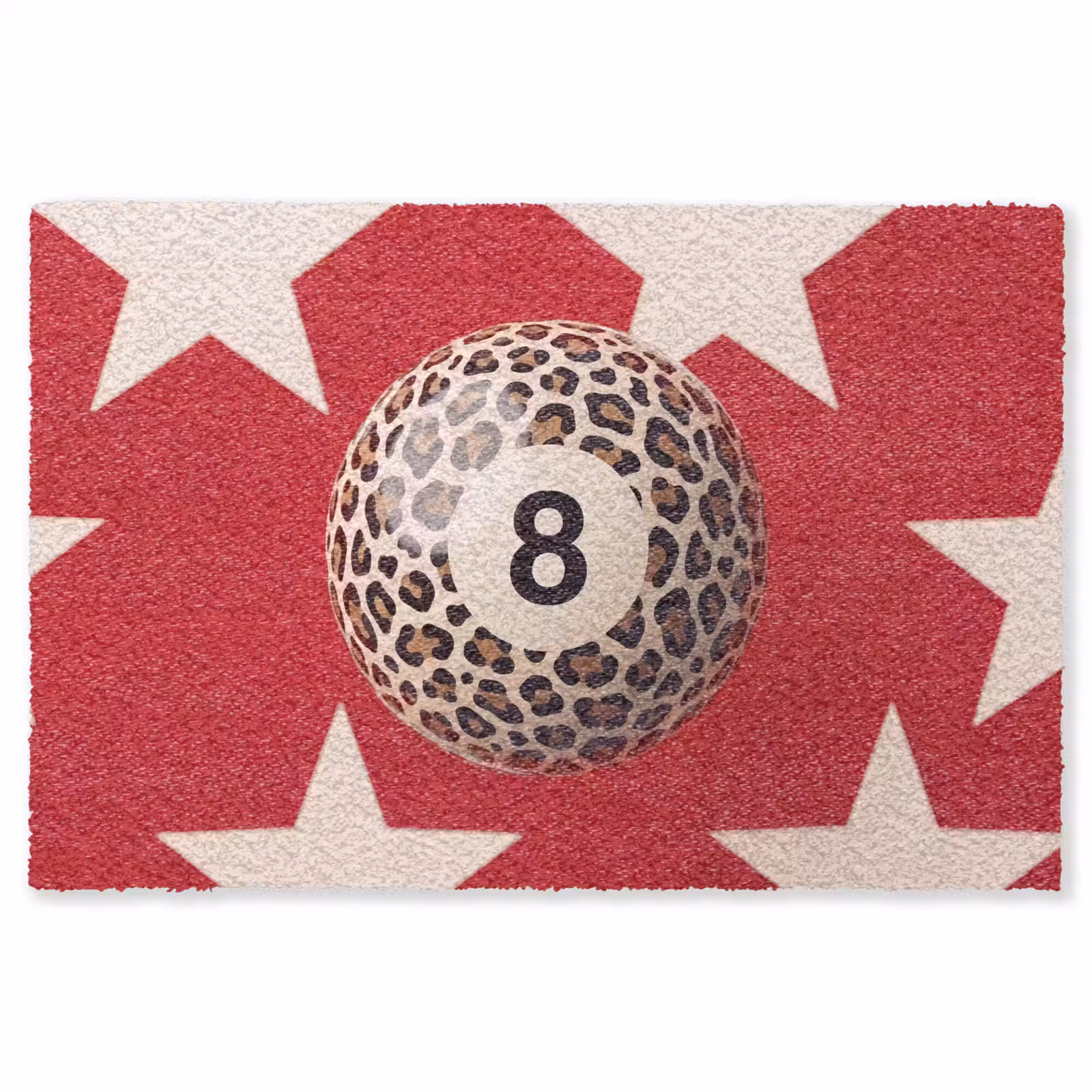 Vloerkleed - Spel - Dierenprint - Nummer 8 - Modern - Rood — 1