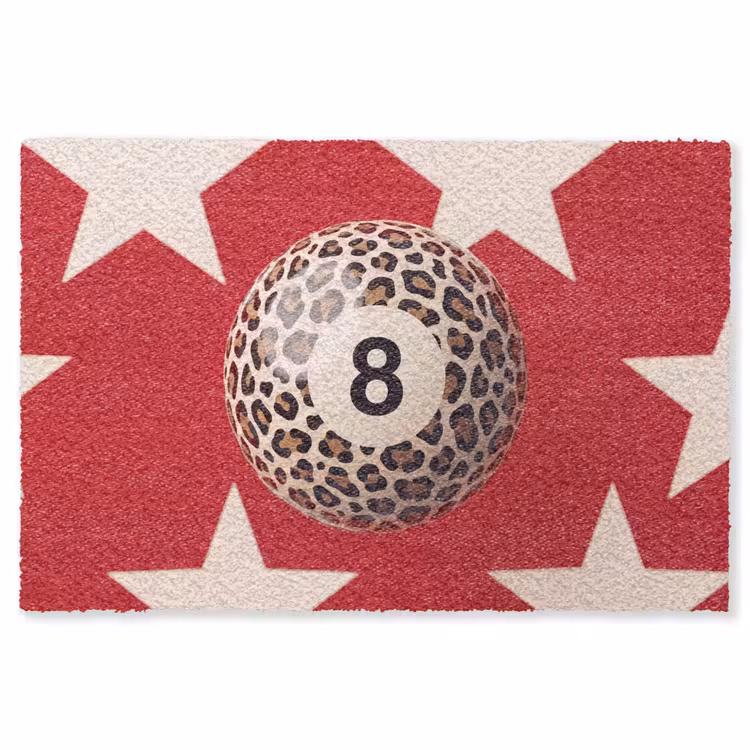 Vloerkleed - Spel - Dierenprint - Nummer 8 - Modern - Rood — 1