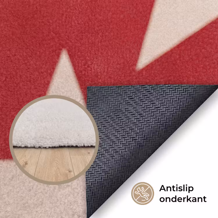 Vloerkleed - Spel - Dierenprint - Nummer 8 - Modern - Rood — 4