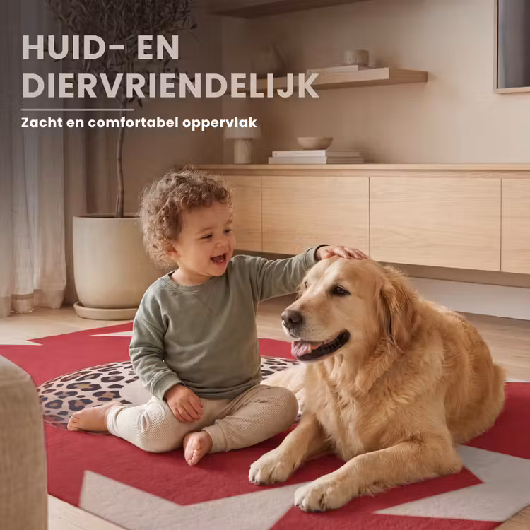 Vloerkleed - Spel - Dierenprint - Nummer 8 - Modern - Rood — 6