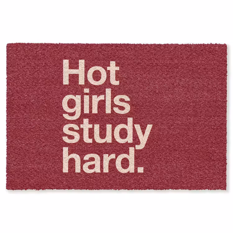 Vloerkleed - Tekst - Studie - Motivatie - Modern - Rood — 1