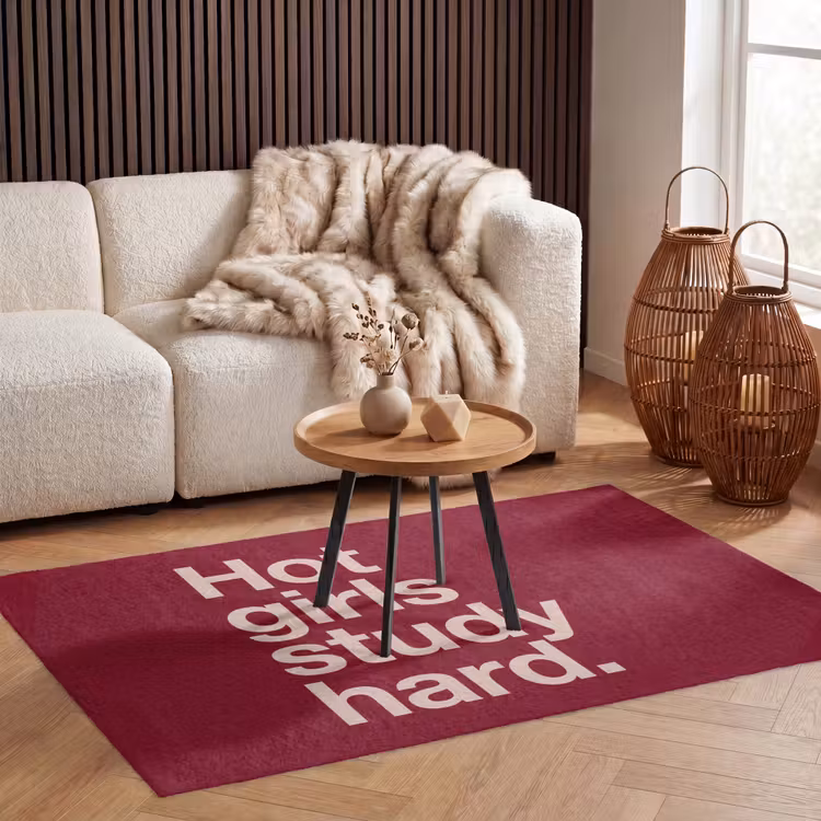 Vloerkleed - Tekst - Studie - Motivatie - Modern - Rood — 3