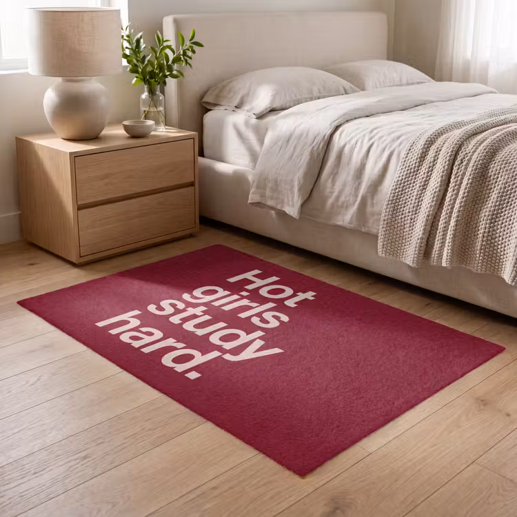 Vloerkleed - Tekst - Studie - Motivatie - Modern - Rood — 5