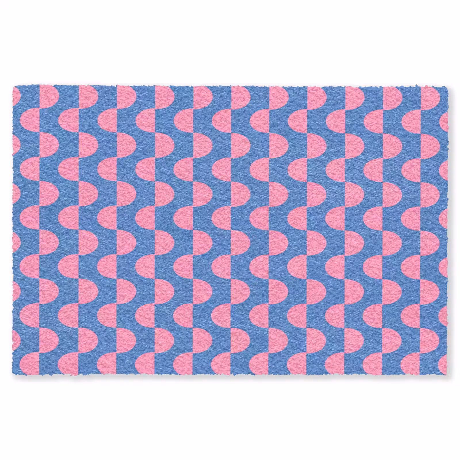 Vloerkleed - Patroon - Halve cirkels - Abstract - Modern - Roze - Blauw — 1