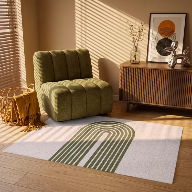 Vloerkleed - Abstract - Bogen - Modern - Groen - Kunst — 2