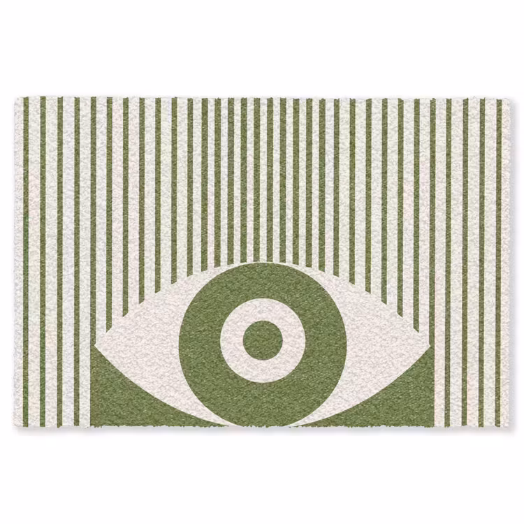Vloerkleed - Abstract - Oog - Strepen - Modern - Groen — 1