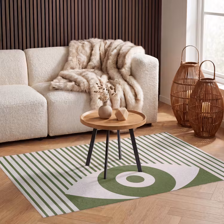 Vloerkleed - Abstract - Oog - Strepen - Modern - Groen — 3