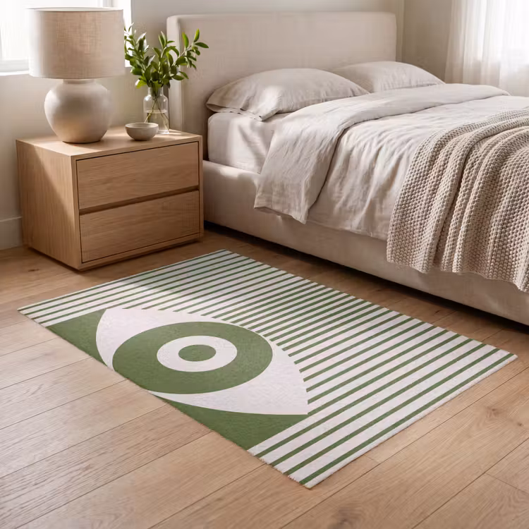 Vloerkleed - Abstract - Oog - Strepen - Modern - Groen — 5