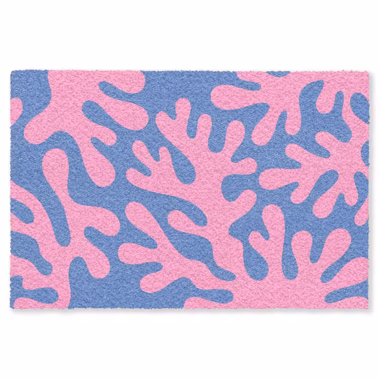 Vloerkleed - Abstract - Vormen - Roze - Blauw — 1