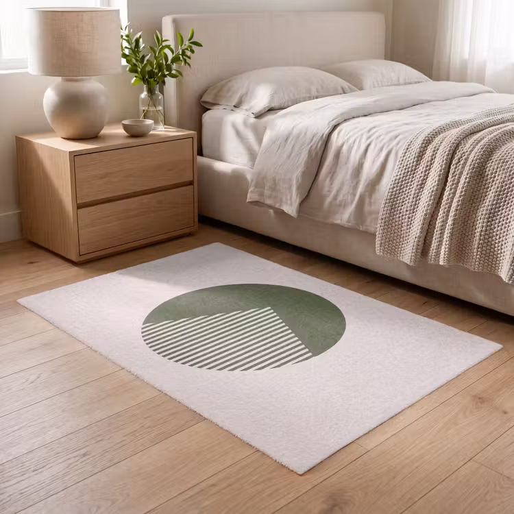 Vloerkleed - Cirkel - Strepen - Geometrisch - Abstract - Groen — 5