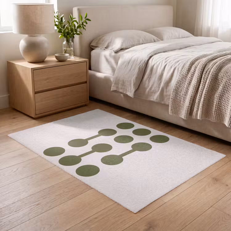 Vloerkleed - Cirkels - Geometrisch - Abstract - Modern - Groen — 5